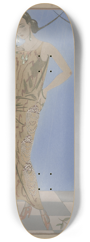 George Barbier - La chambre bleue darthnice ; Robe du soir, de Beer 8.25 inch art skate deck