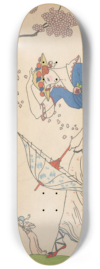 George Barbier - Le Coup de Vent 8.25 inch art skate deck