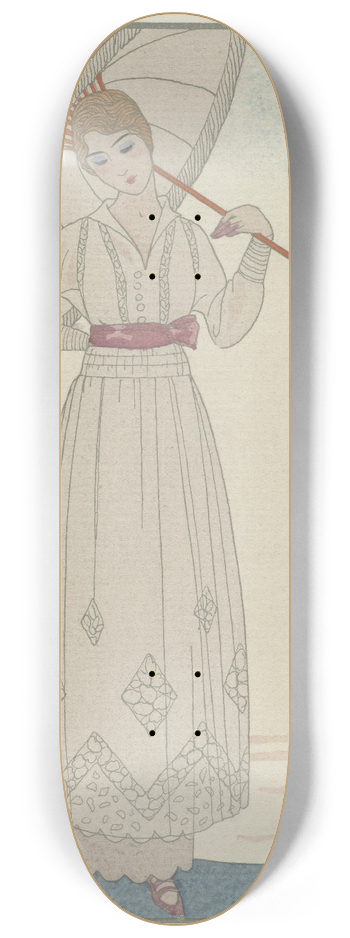George Barbier - Le cyprs et la rose ; Robe dt de Doeuillet 8.25 inch art skate deck