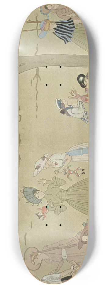 George Barbier - Le Jeu des Marionnettes 8.25 inch art skate deck