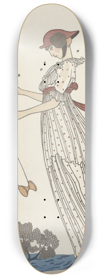 George Barbier - Robe de linon imprim 8.25 inch art skate deck