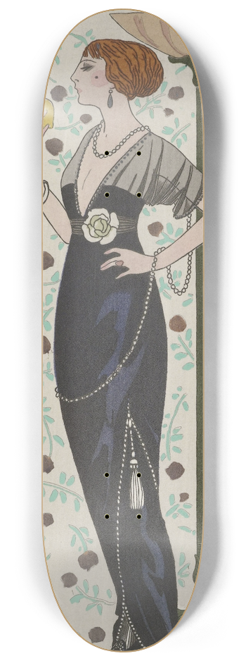 George Barbier - Robe du soir.. 8.25 inch art skate deck