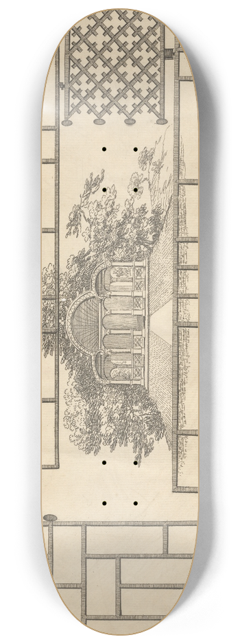 George Bickham the Elder - Oblong Paling. A Door. Parallel railing 8.25 inch art skate deck