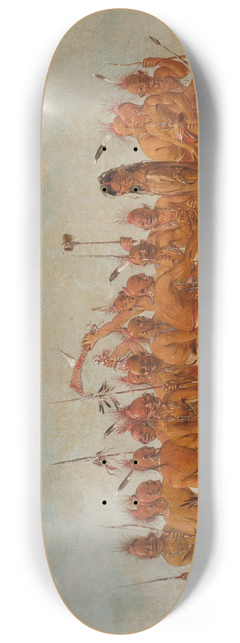 George Catlin - Dance To The Berdash 8.25 inch art skate deck