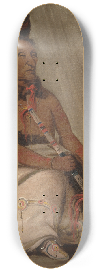 George Catlin - Eh-Tohk-Pah-She-Pe-Shah, Black Moccasin, Aged Chief 8.25 inch art skate deck