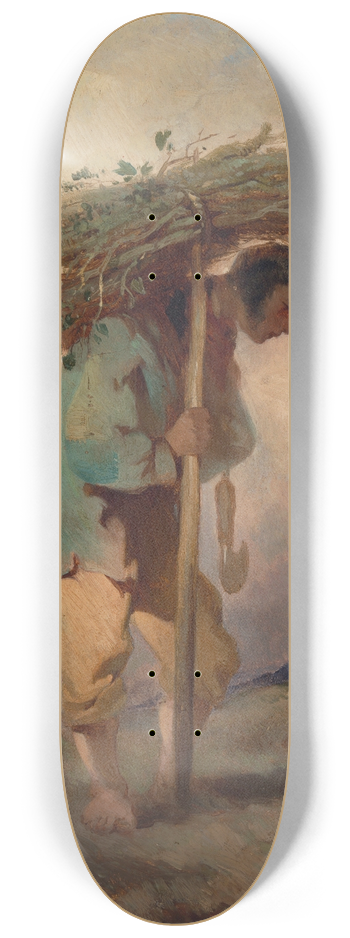 George Chinnery - A Man Carrying Faggots 8.25 inch art skate deck