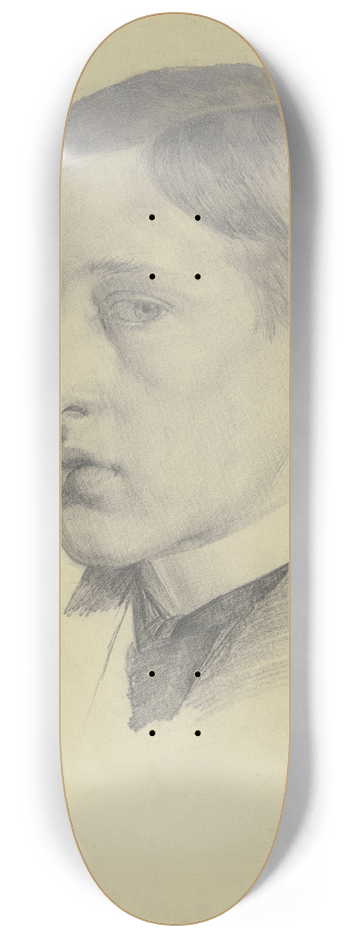 Fritz Boehle - Head of a young man 8.25 inch art skate deck