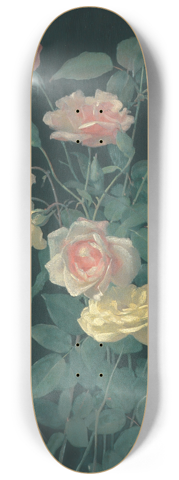 George Cochran Lambdin - Roses 8.25 inch art skate deck