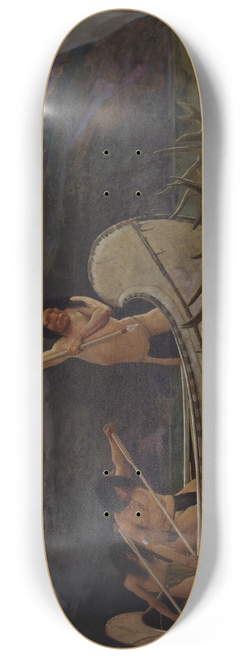 George de Forest Brush - The Moose Chase 8.25 inch art skate deck