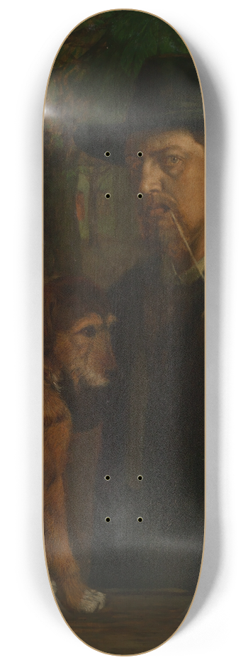 Fritz Boehle - Selbstbildnis mit Hund 8.25 inch art skate deck