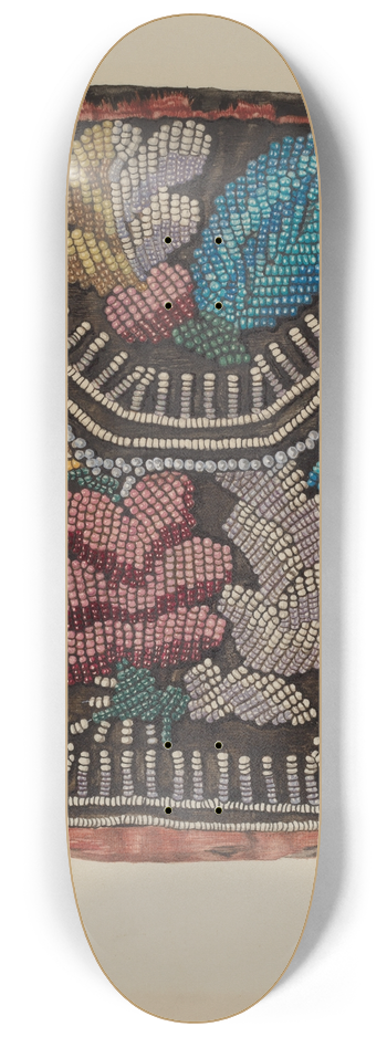 George E. Rhone - Beaded Bag 8.25 inch art skate deck