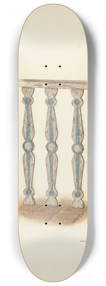 George E. Rhone - Railing, Detail of 8.25 inch art skate deck