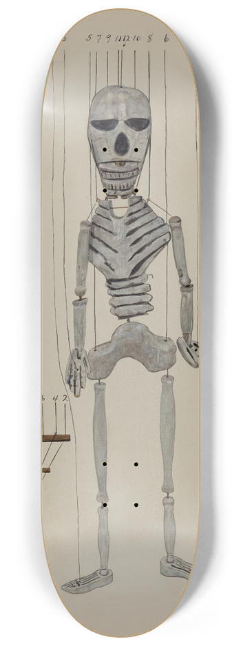 George File - Skeleton Marionette 8.25 inch art skate deck