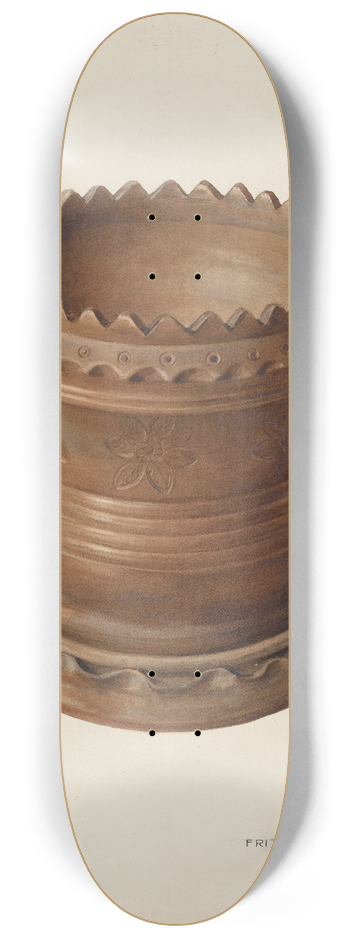 Fritz Boehmer - Flower Pot 8.25 inch art skate deck