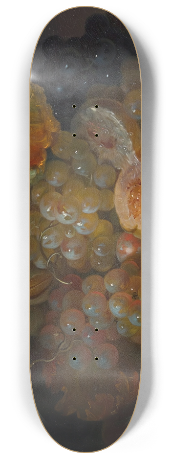 George Forster - Still Life with Grapes, Plums and Almonds 8.25 inch art skate deck