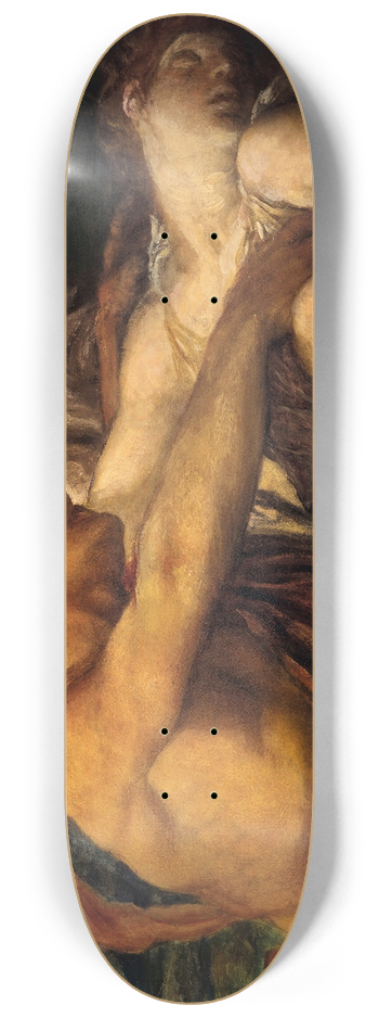 George Frederic Watts - Orpheus and Eurydice 8.25 inch art skate deck