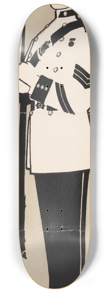 George Hawley Hallowell - Cadet theatricals 8.25 inch art skate deck