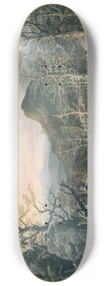 George Henry Durrie - Hunter in Winter Wood 8.25 inch art skate deck