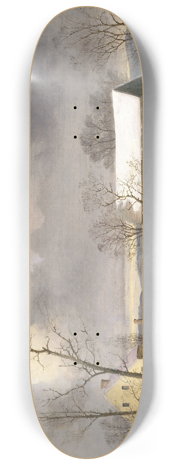 George Henry Durrie - Winter in the Country 8.25 inch art skate deck