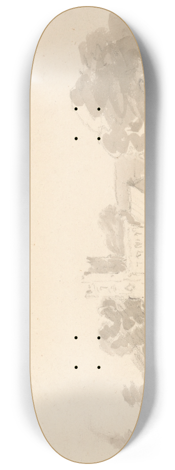 George Howland Beaumont - Church in Trees 8.25 inch art skate deck
