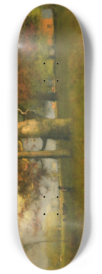 George Inness - Early Autumn, Montclair 8.25 inch art skate deck