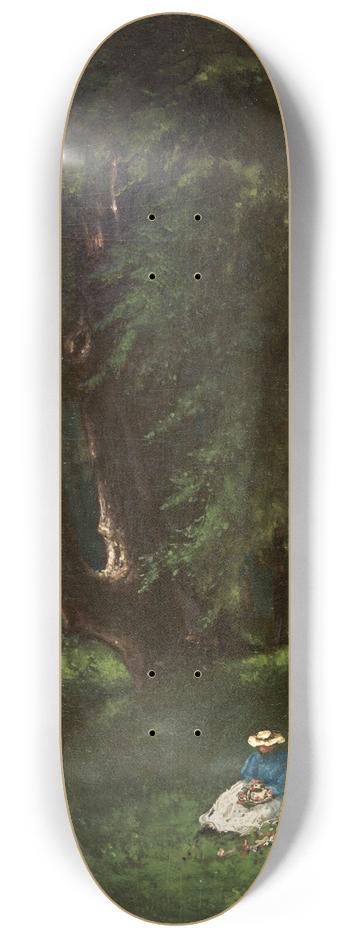 George Inness - In the Woods 8.25 inch art skate deck
