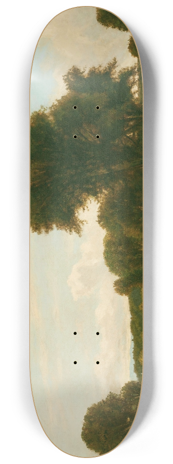 George Inness - Medfield Landscape 8.25 inch art skate deck