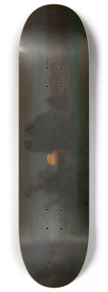 George Inness - Moonrise 8.25 inch art skate deck