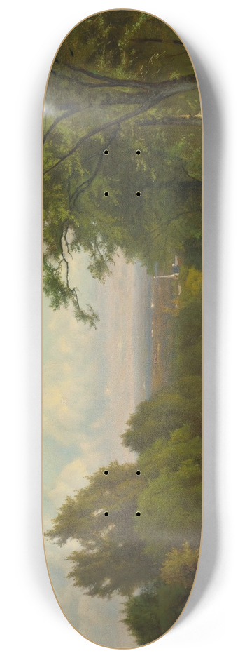 George Inness - Near Leeds, New York 8.25 inch art skate deck