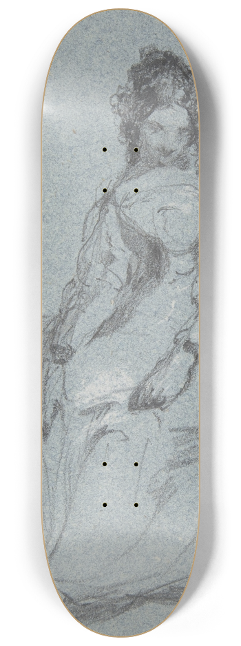 George Jones - Seated Girl 8.25 inch art skate deck