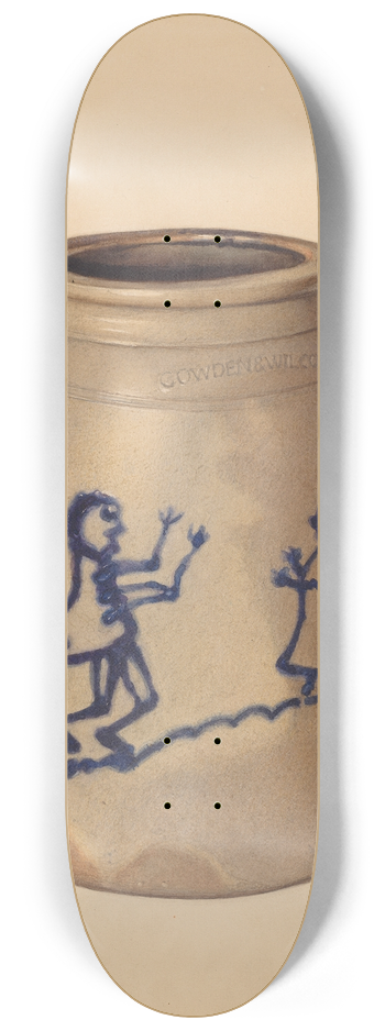 George Loughridge - Stoneware Crock 8.25 inch art skate deck