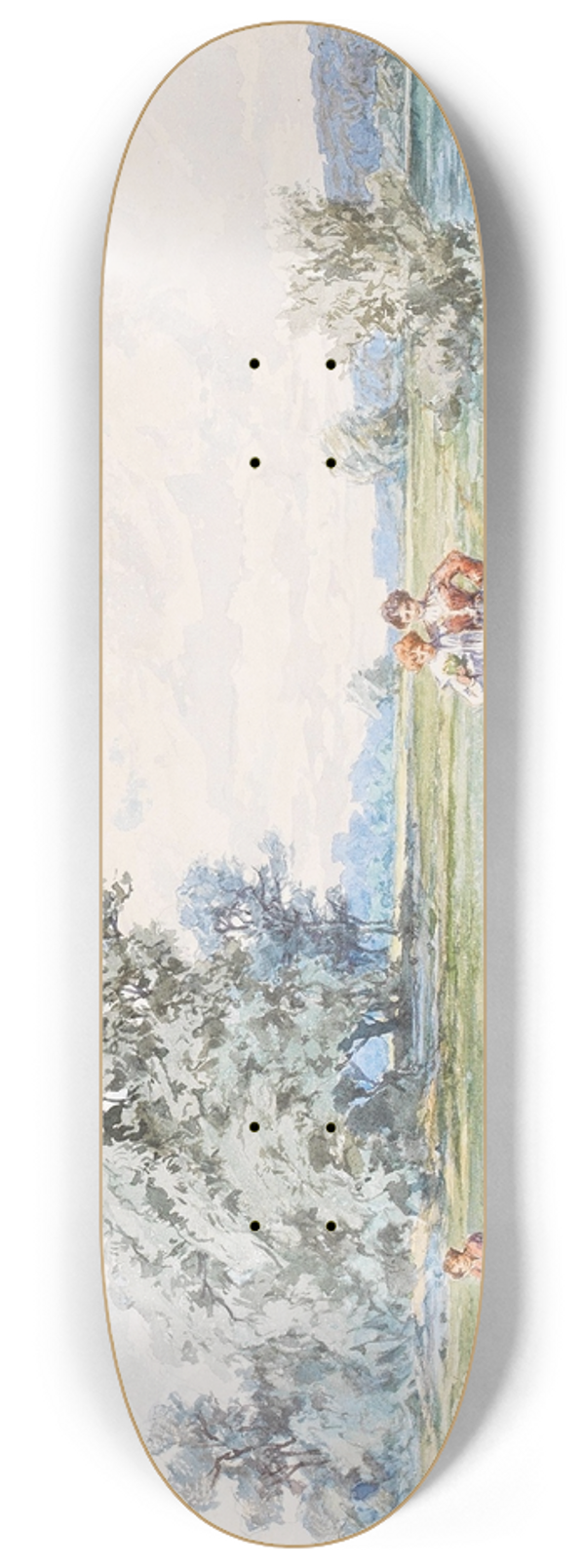 Fritz Lach - At the Danube near Greifenstein 8.25 inch art skate deck