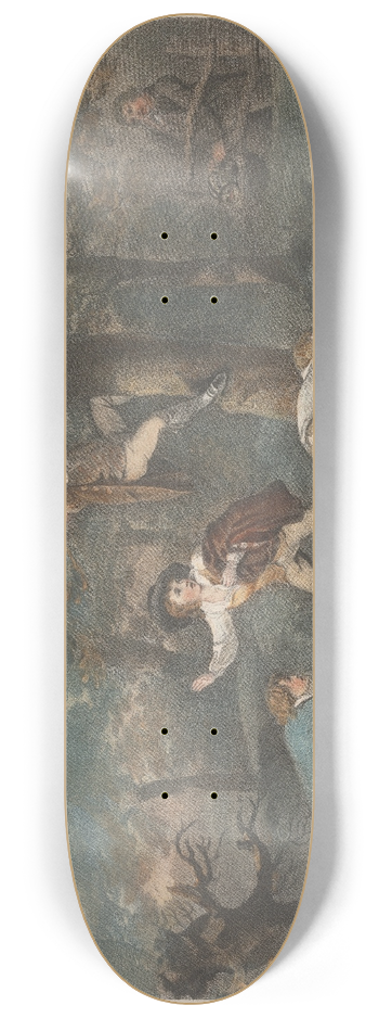 George Morland - Boys Robbing an Orchard 8.25 inch art skate deck