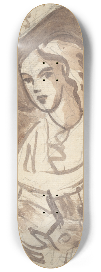 George Romney - Sketch 8.25 inch art skate deck