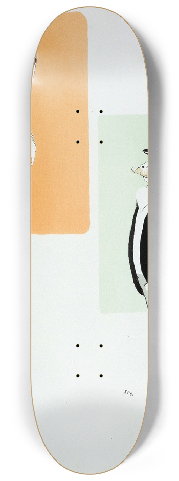 Georges Goursat (Sem) - Cappiello et le duc de Morny 8.25 inch art skate deck