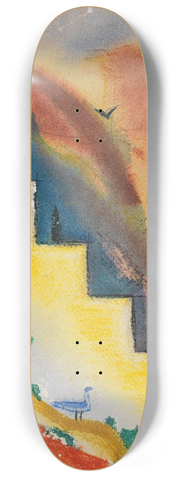 Fritz Stuckenberg - Landschaft 8.25 inch art skate deck