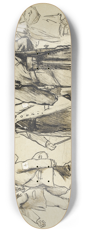 Georges Goursat (Sem) - Convoi de blesss 8.25 inch art skate deck