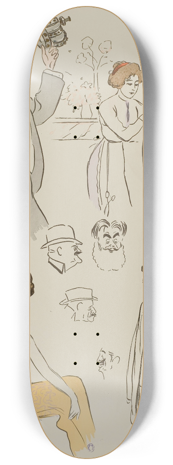 Georges Goursat (Sem) - dans le Hall  lHtel de Paris 8.25 inch art skate deck