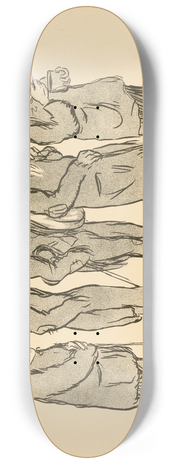 Georges Goursat (Sem) - Soupe populaire 8.25 inch art skate deck