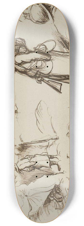Georges Goursat (Sem) - Un poste dcoute 8.25 inch art skate deck