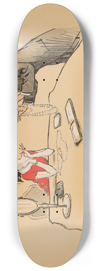 Georges Goursat (Sem) - Van Cleef & Arpels 8.25 inch art skate deck