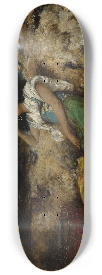 Georges Jules Victor Clairin - The Peacock Fan 8.25 inch art skate deck