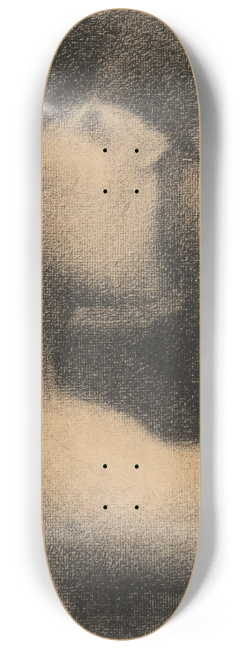 Georges Seurat - Lcho (Echo), study for Une baignade, Asnires (Bathers atAsnires) 8.25 inch art skate deck
