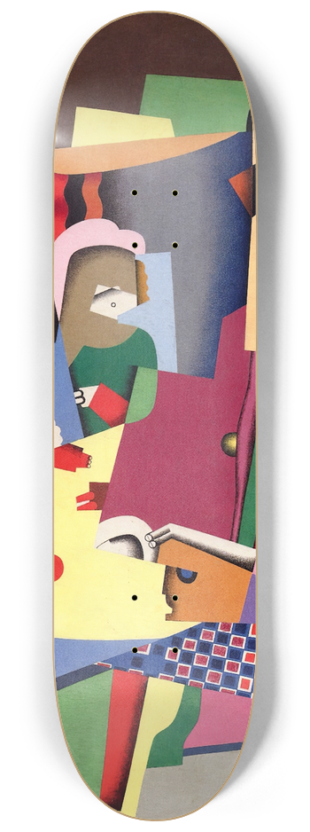 Georges Valmier - The piano lesson 8.25 inch art skate deck