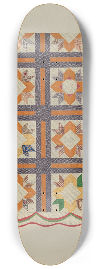 George V. Vezolles - Patchwork Quilt 8.25 inch art skate deck