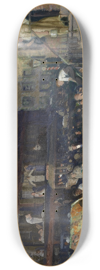 George Wesley Bellows - Cliff Dwellers 8.25 inch art skate deck