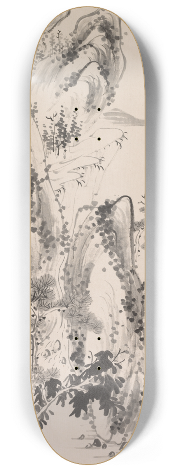 Fujimoto Tesseki - Landscape with Figures 8.25 inch art skate deck