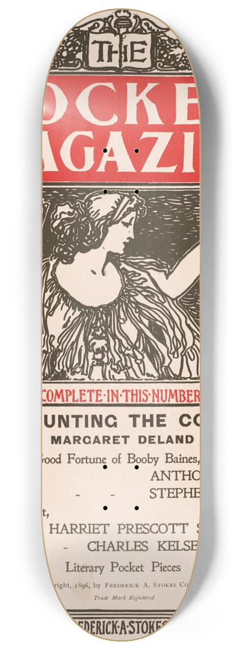 George Wharton Edwards - The pocket magazine, August 1896 8.25 inch art skate deck