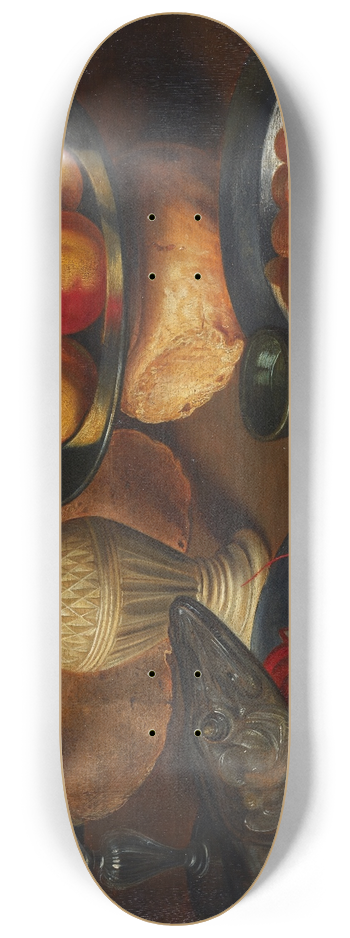 Georg Flegel - Still Life With Pikes Head And Hazelnuts 8.25 inch art skate deck