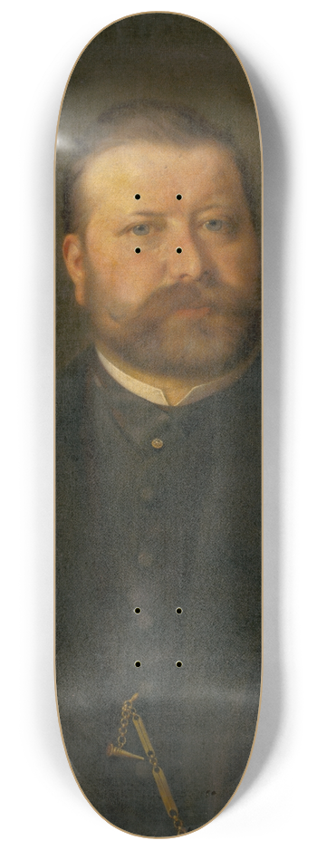 Georg Fleischmann - Portrait of a Man 8.25 inch art skate deck